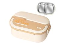 Generico Kids Lunch Box, Microwave Secure Container, Leakproof Stainless Steel Compartments, Insulated Lunch Containers for Work School Offices Picnic Travel, 9.06x5.51x3.35 inches