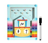 Generico Kids Math Games, Educational Learning Activities Blocks, Fun Number Toy for Early Math Skills, Counting Within 10, Home Classroom Travel Use Preschool Kindergarten Tool, 15x1.3x18cm