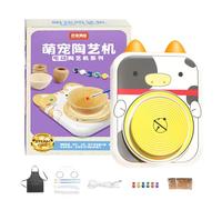 Generico Kids Pottery Wheel Kit, USB Electric Ceramic Wheel, Animal Shape Modeling Art Activity, 13.78x9.06x2.24 Inches Compact Clay Craft Tool, Ideal for Toddler, Family And Friends