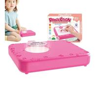 Generico Kids Projector Drawing Board, Interactive Sketching, 17/13.8/3.7 Inches, Portable Educational Painting Toy, Bright Projection Light for Creative Learning And Fun, Pink