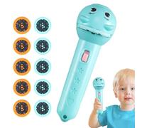 Generico Kids Projector Flashlight - 80 Patterns Projector Slide Disc Toy | Cartoon Interactive Projection Torch With 10 Discs Portable | For Educational Game Boy Girl Storytelling Bedtime