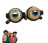 Generico Kids Pull-String Blinking Crazy Glasses, Winking Kinetic Eyes Novelty Shaking Funny Goggles (Black)
