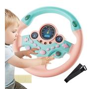 Generico Kids Steering Wheel Toy, 25x25x8cm Simulated Controller Copilot Toy | Portable Simulated Controller, Enhance Motor Skills Children's Wheel With Music Light