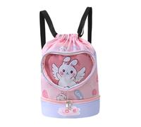 Generico Kids Swim Bag, Waterproof Beach Backpack, Dry Wet Separated Cartoon Drawstring, Lightweight Pool Accessories for Travel Activities, School Use, Camping, Sports, 14.17x11.81 Inches