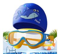 Generico Kids Swim Goggles, Swimming Cap, 7.09x1.97x2.36 Inches, Waterproof Swim Set, Adjustable Leak Proof Fit For Pool, Snorkeling, Training, Beach, Water Park, Vacation, Summer Activities