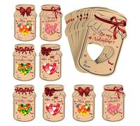 Generico Kids Valentines Day Cards - Paper, Jar Shape Greeting Cards | Interactive Holiday Card, Valentine Card Set For Boys, Girls, Classroom, School Activities, Birthday Exchange, Party Favors