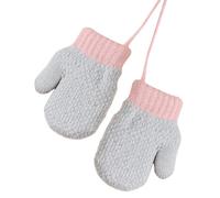 Genérico Kids Warm Gloves - Winter Thermal Double Knit Gloves, Hands Protection Mittens, Soft Wear | 1-3 Years Old, Yard, Backyard, Garden, Skating, Snowmen Making, Park, Grigio, Consulte la