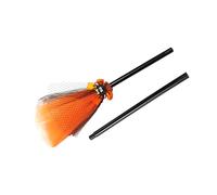 Generico Kids Witch Broom - Cosplay Toy Accessory | Pretend Play Broom with Lightweight Design, Party Costume Category Solution for Dress Up, Long Tail Halloween, School, Festival, Holiday