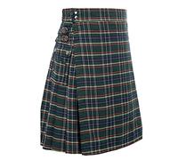 Generico Kilt in Tartan per Uomo Kilt in Tartan con Cinghie e Ampie Tasche Cargo Kilt da uomo Pantaloni casual da uomo