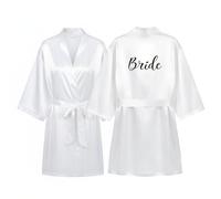 Generico Kimono Da Donna,Camicie Da Notte Sexy Elegante Scollo V Con Cintura Abito Corto Accappatoi E Vestaglie Da Sposa
