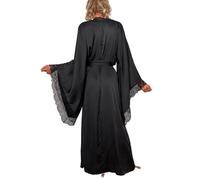 Generico Kimono lungo in seta, accappatoio largo in raso da donna, vestaglia da sposa alla moda