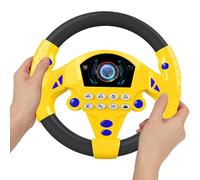 Genérico Kinder Spielzeug - 360° Rotation Lenkrads Spielzeugs Mit Sound Unds Licht | Simulationslenkrad Kinders Fürs Autofans Lernspielzeug Für Reisen Zuhause Und Rollenspiele