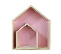 Generico Kinderlagerregal - Hausform Rack, Naturholz Cubby | Custom Shadow Box, individuelle große und kleine Kindergarten -Set Custom -Holzorganisatorin für Kinderzimmer und Spielzeugdisplay