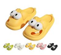 Generico Kissing Slippers, Soulmate Slides, 3D Big Eye Dog for Couples- Cute Cartoon House Shoes, Non-Slip Thick Sole, for Indoor (Yellow,36-37)