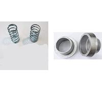 Generico Kit 1 Coppia Rialzo rialzi spessori Anteriori mm 30 + Molle Posteriori Stabilizzatrici di Carico per Panda Cross 4x4 Modello 169 dal 2003 al 2011 0638 - R44