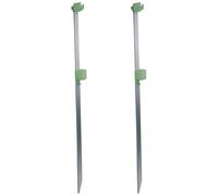 Generico kit 2 picchetto mt. 1,50 pesca surfcasting puntale reggi canne mare alluminio inserti fluo'