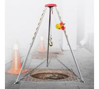 Generico Kit anticaduta Portatile - Treppiede di Soccorso in Alluminio da 2,1 m per spazi confinati, Attrezzatura di Emergenza Pieghevole per la Sicurezza in edilizia e Industria, treppiede di soccor