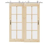 Generico Kit Binari Porta Scorrevole 200 cm Acciaio Inossidabile Argento,13.56kg,3295766