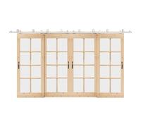 Generico Kit Binari Porta Scorrevole 400 cm Acciaio Inossidabile Argento,25.96kg,3295768