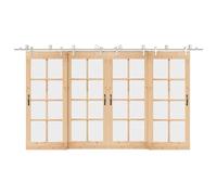 Generico Kit Binari Porta Scorrevole 400 cm Acciaio Inossidabile Argento,27.12kg,3295774