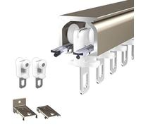 Generico Kit Binario per Tende da soffitto ad Alta Resistenza con Ruote silenziose, Asta Scorrevole da 4,2 m per camere da Letto e uffici condivisi, Sistema di Tende Ideale per la Privacy negli spazi