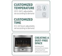 Generico Kit Cabina di verniciatura Professionale for aerografo da 300 W, essiccatore for Vernice Spray con Schermo LCD, Temperatura 25℃-50℃, Timer da 0,5 Ore a 24 Ore, Funzione di Ventilazione