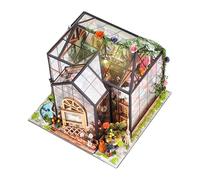 Generico Kit Casa in Miniatura | Modello 3D di Serretta | Decorazione per Libreria Ripiano Camera Ragazzi Adulti | Display Stagionale per Camera Natale Halloween