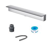 Generico Kit Cascata con Tubo corrugato per Esterni, Fontana Invisibile per Giardino e laghetto - Cascata Elegante a Filo da 63" con Finitura Argento per Una Splendida Decorazione del Paesaggio dell