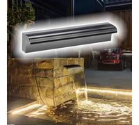 Generico Kit Cascata con Tubo corrugato per Esterni, Grande Cascata per laghetti Esterni - Kit Cascata da 78 Pollici con connettore in PVC per Una Discesa a Picco, Ideale per Giardini rocciosi, robus
