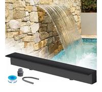 Generico Kit Cascata e sfioratore per laghetto da Giardino con Tubi corrugati, Kit Fontana d'Acqua da Esterno con Cascata e sfioratore - Perfetto per Decorare Il Patio, la Piscina del Giardino e per