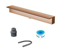 Generico Kit Cascata per laghetto, Tubo corrugato Resistente, per Giardino, laghetto per Pesci, Kit Cascata e Fontana in Bronzo - 170 cm (67 Pollici) per paesaggistica e