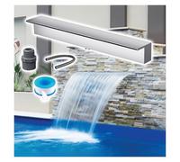 Generico Kit Cascata per laghetto, Tubo corrugato Resistente, per Giardino, laghetto per Pesci, Scatola Cascata a Filo in Acciaio Inox - Kit Fontana d'Acqua per Esterni