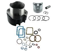 Generico Kit Cilindro e Pistone + Serie Guarnizione Completa e Paraoli Compatibile per Motore Lombardini Diesel 6ld 360 per Motozappa e Motocoltivatore