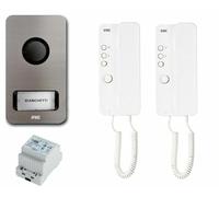 Generico Kit citofono Bifamiliare 1122/602 per 2 famiglie 4 fili +N