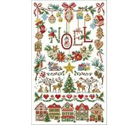 Generico KIT COMPLETO PUNTO CROCE SAMPLER NATALE - JOLLY MERCERIA