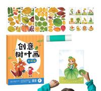 Generico Kit Creativo Autunnale Per Bambini - Set Manuale Con Foglie Naturali Per Creatività,Set Creativo Educativo Manuale Per Ragazzi E Ragazze