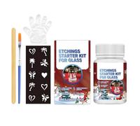 Generico Kit Creme per Incisione su | Kit per Smerigliato con Stencil | Materiali per Arte e Decorazione | Ideale per Principianti Artisti Casa Eventi e Matrimoni