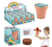 Generico Kit da Giardinaggio per Bambini - Scatola da Giardinaggio per Semi - Mini Fiori E Verdure Osservazione Fai da Te Fiori in Vaso, Scienza 'Asilo E Regalo di Prima Educazione