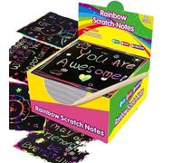 Generico Kit da grattare da 100 Pezzi per Bambini,Disegno a Colori,Blocco Note,Fornitura per Ragazze,Ragazzi,attività di Gioco per Feste Fai da Te,Pasqua,Halloween,Natale,Giocattolo 2955