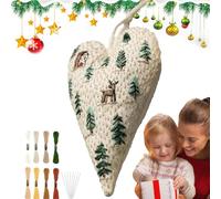 Genérico Kit Da Ricamo Per Adulti Principianti Con Cuore | Imparare a Ricamo - Arte Decorativa Per Parete Casa Adulti Hobby Rilassamento Attività Di Gruppo Viaggio Progetto