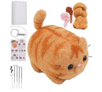 Generico Kit de feutrage à l'aiguille pour débutant, kit de feutr pour de es de chat animal de feut t à la main | Outils de feutr gui