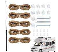 Generico Kit de réparation de cordes de stores, pièces de réparation pour stores de fenêtre, Onglets de de stres verticaux, Onglets de de verticaux à haute résistance, Kit de répa