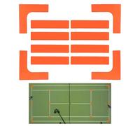 Generico Kit Delimitatori per Linee Campo,Delimitatori Pickleball da Posare per Tennis | Sportivi Antiscivolo per Palestra Scuola Parco Giardino