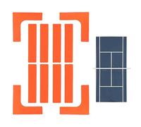 Generico Kit Delimitatori per Linee Campo - Set da Esterno per Confini Paddle Tennis Driveway con Delimitatori A Terra | Sportivi Antiscivolo Portatili per Palestra Parco Cortile all'Aperto