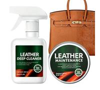 Generico Kit Detergente E Condizionante Per La Pelle - con spugna e nutrizione profonda - kit per la cura degli stivali in pelle,Per La Casa, L'Officina, Stivali, Divani, Sedili Auto, Borse, Abiti
