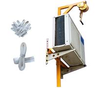 Generico Kit di Attrezzi per Il Sollevamento di condizionatori d'Aria per impieghi gravosi: argano Manuale da 300 kg e Staffa autobloccante da 25 m per Una Facile Installazione HVAC e configurazione