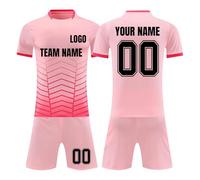 Generico Kit di Calcio Personalizzato con Nome e Numero, per Bambini e Adulti con Maglietta e Pantaloncini Traspiranti