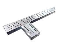 Generico Kit di Canale di drenaggio per Giardino in Acciaio Inox Resistente, Sistema di drenaggio a Trincea Sottile e Stretto con griglia Rimovibile, Perfetto per la ges