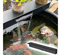 Generico Kit di Cascata con Tubo corrugato per Esterni, Cascata Nera da 40 cm per laghetti per Koi e Piscine - Kit per Giochi d'Acqua per Migliorare Il Paesaggio del Giardino e l'estetica degli spazi