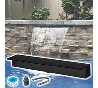 Generico Kit di Cascata per laghetto con Tubo corrugato Resistente, Ideale per laghetti da Giardino, per Pesci e Altri Usi. 185 cm (73") - Tubo per Fontana antiruggine p